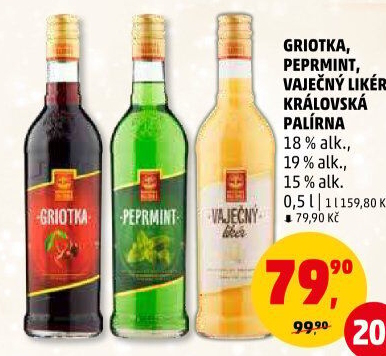 Likér Griotka Královská palírna