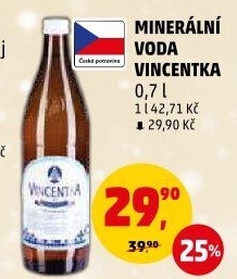 Minerální voda Vincentka