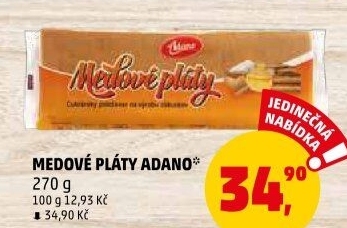 Pláty medové Adano