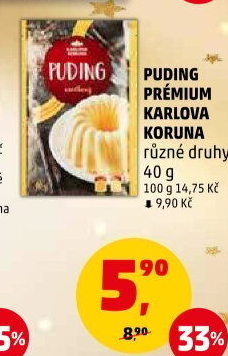Pudink Prémium Karlova Koruna
