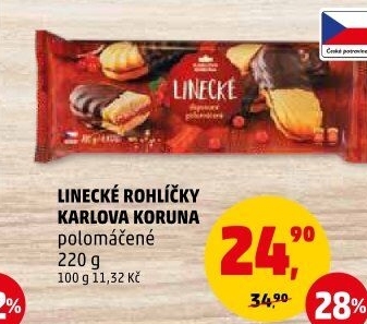 Rohlíčky linecké Karlova Koruna