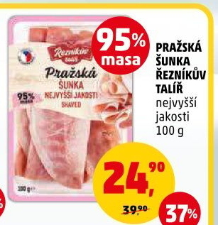 Šunka pražská nejvyšší jakosti Řezníkův talíř