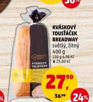 Toustový chléb kváskový Breadway