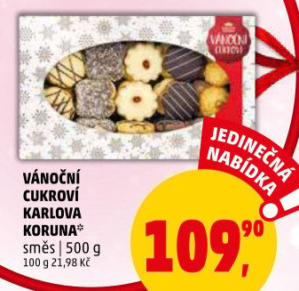 Vánoční cukroví Karlova Koruna