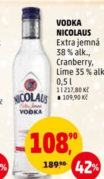 Vodka extra jemná St. Nicolaus