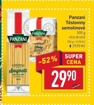 Panzani Těstoviny semolinové