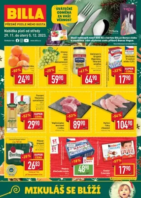 akční leták BILLA 29.11.2023-5.12.2023