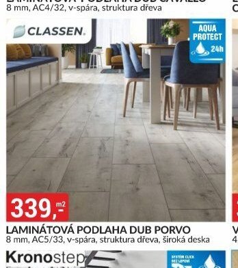 LAMINÁTOVÁ PODLAHA DUB PORVO