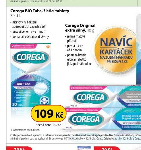 Corega BIO Tabs, čistící tablety