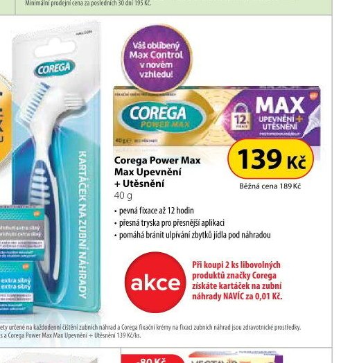 Corega Power Max Max Upevnění + Utěsnění, 40 g