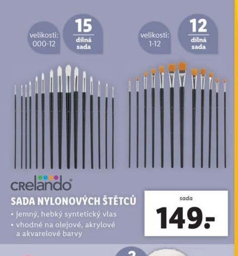 Cralando sada nylonových štětců
