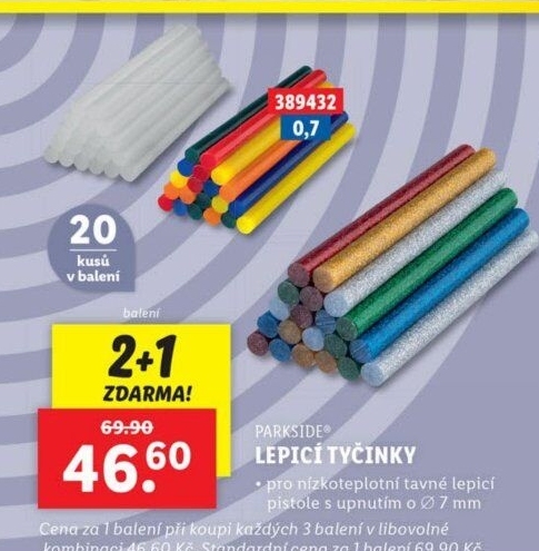 Tyčinky do tavné pistole Parkside - Lidl akcniletaky.com