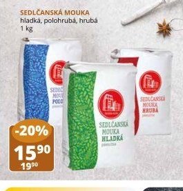 Sedlčanská mouka hladká, polohrubá, hrubá 1 kg