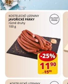KOSTELECKÉ UZENINY JAVOŘICKÉ PÁRKY