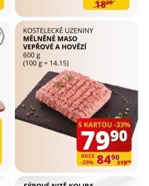 KOSTELECKÉ UZENINY MĚLNĚNÉ MASO