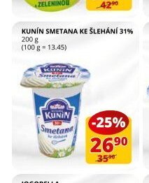 KUNÍN SMETANA KE ŠLEHÁNÍ 31%