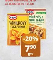 Dr. Oetker na pečení různé druhy