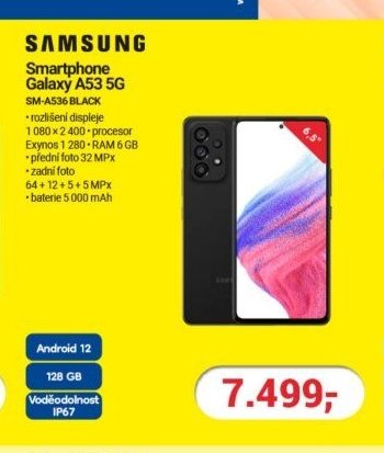SAMSUNG Smartphone Galaxy A53 5G SM-A536 BLACK