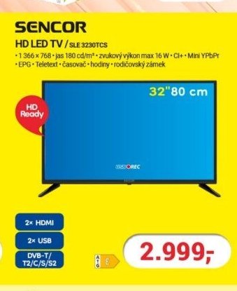 SENCOR HD LED TV SLE 3230TCS