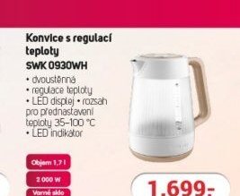 Konvice s regulací teploty SWK 0930WH