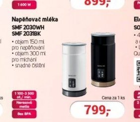 Napěňovač mléka SMF 2030WH, SMF 2031BK