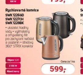 Rychlovarná konvice SWK 1226GD, SWK 1227CH, SWK 1228BK