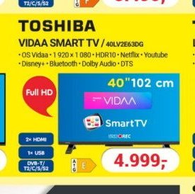 TOSHIBA 40LV2E63DG