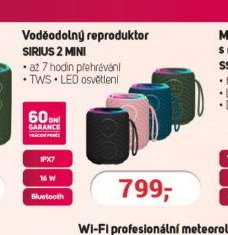 Voděodolný reproduktor SIRIUS 2 MINI