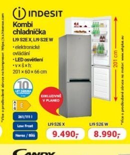 Indesit Kombi chladnička LI9 S2E X