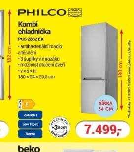 Philco Kombi chladnička PCS 2862 EX