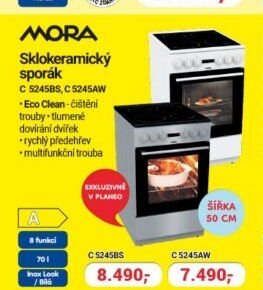 Mora Sklokeramický sporák C 5245BS