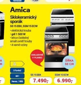 Amica Sklokeramický sporák SS 15 EBX