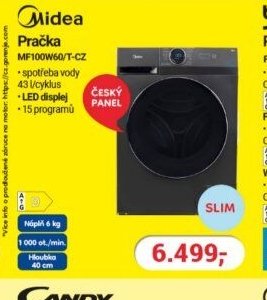 MIDEA Pračka MF100W60/T-CZ