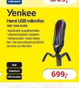 Yenkee Herní USB mikrofon YMC 1060 ALIEN