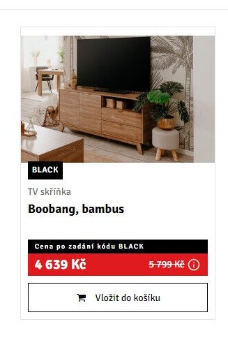 TV skříňka Boobang, bambus - ASKO akcniletaky.com