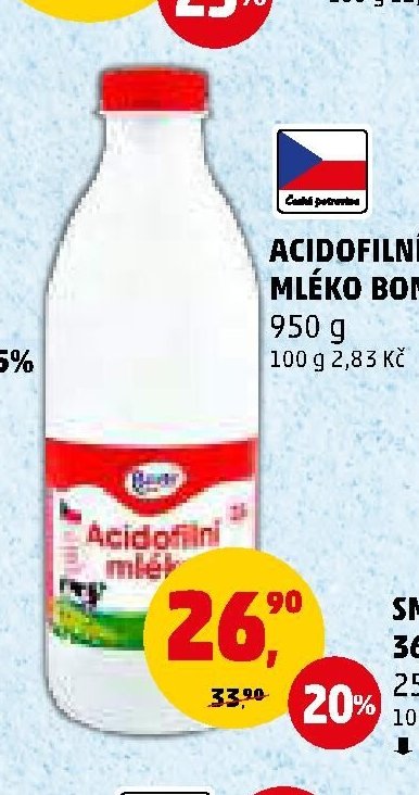 ACIDOFILNÍ MLÉKO BONI