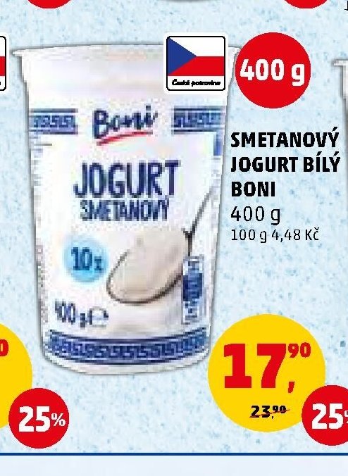 SMETANOVÝ JOGURT BÍLÝ BONI