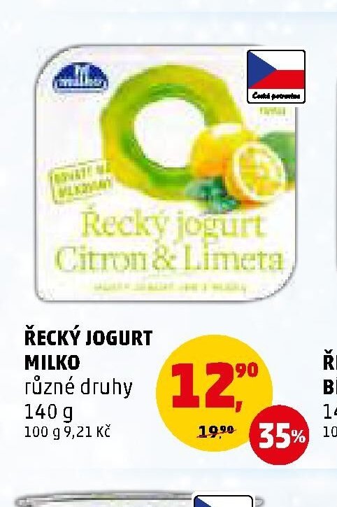 Řecký jogurt Milko Citron & Limeta