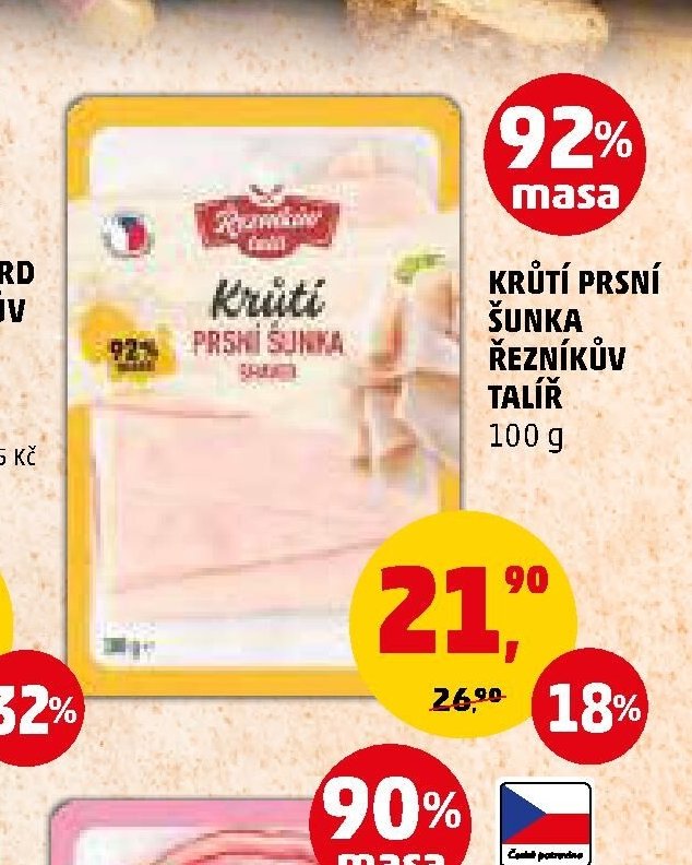 KRŮTÍ PRSNÍ ŠUNKA ŘEZNÍKŮV TALÍŘ