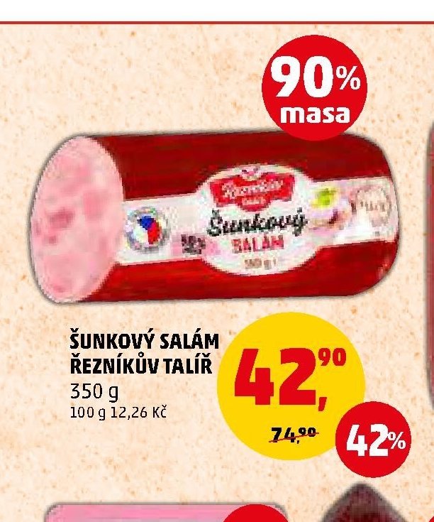 Šunkový salám Řezníkův talíř 350 g