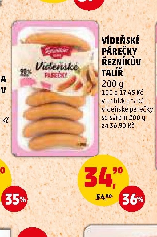 Vídeňské párečky Řezníkův talíř 200 g