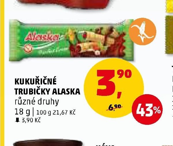Kukuřičné trubičky Alaska