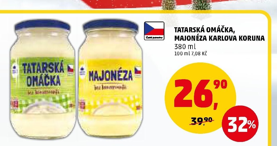 Tatarská omáčka, majonéza Karlova Koruna