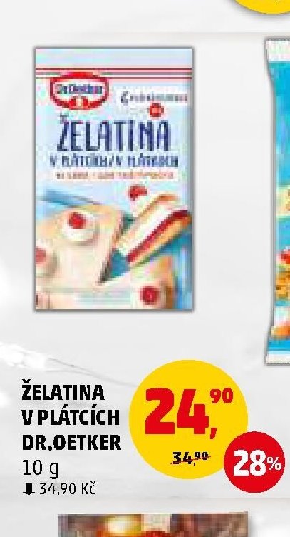 Želatina v plátcích Dr.Oetker
