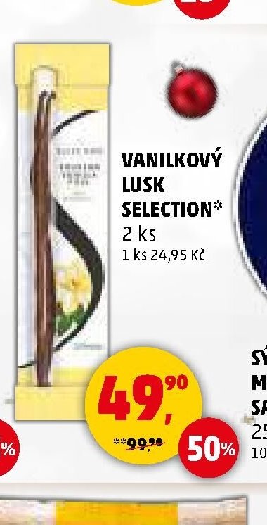 Vanilkový lusk Selection