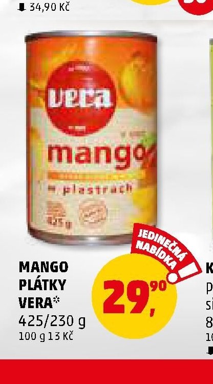 Mango plátky Vera
