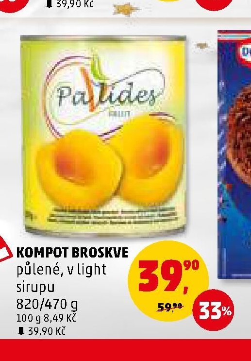Kompot broskve půlené