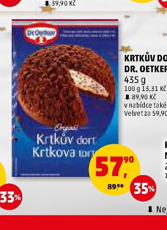 Krtkův dort Dr. Oetker