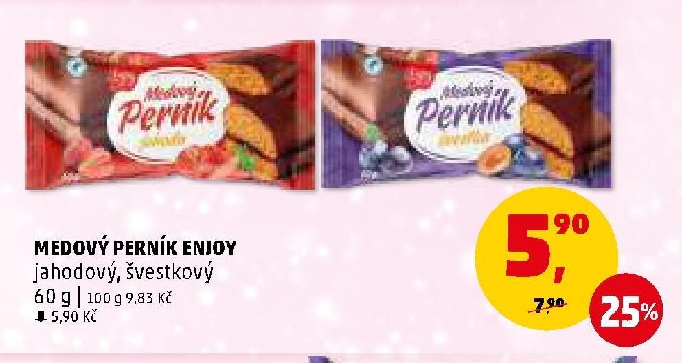 MEDOVÝ PERNÍK ENJOY jahodový, švestkový