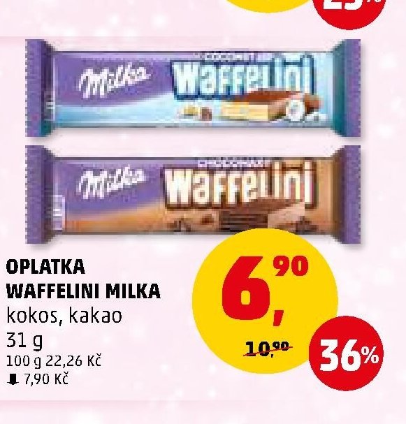 OPLATKA WAFFELINI MILKA kokos, kakao